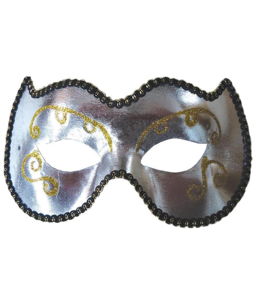 Seasonal Visions International Men's Silver Gold Opera Eye Mask - Standard