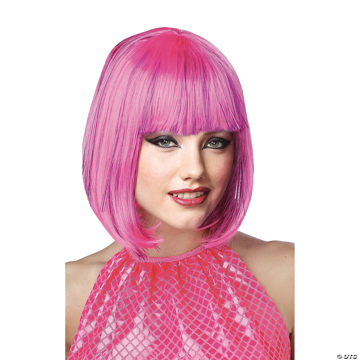 Seasonal Visions International Women's Pink Shimmering Bob Wig - Standard