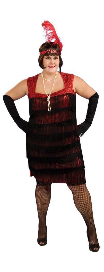 Rubie's Costume Co Women's Flapper Adult Plus Size Costume - Standard