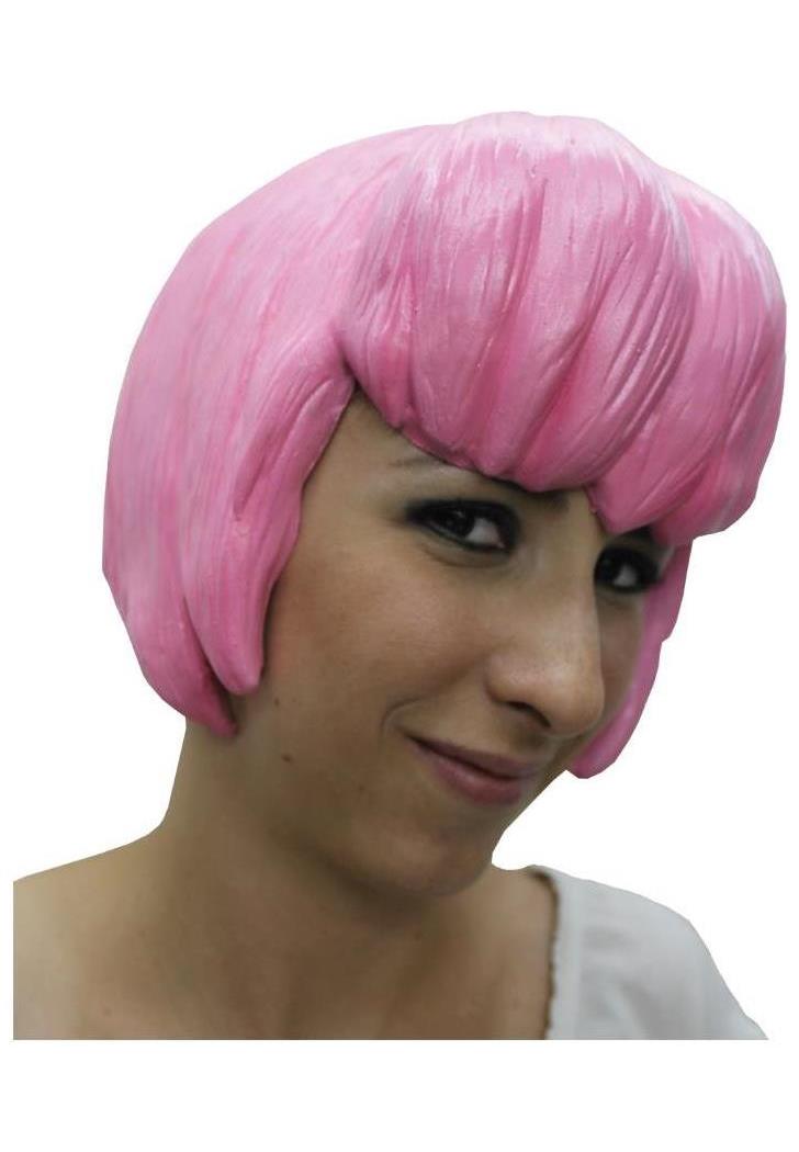Caretas Rev Sa De Cv Women's Anime 6 Latex Pink Wig - Standard