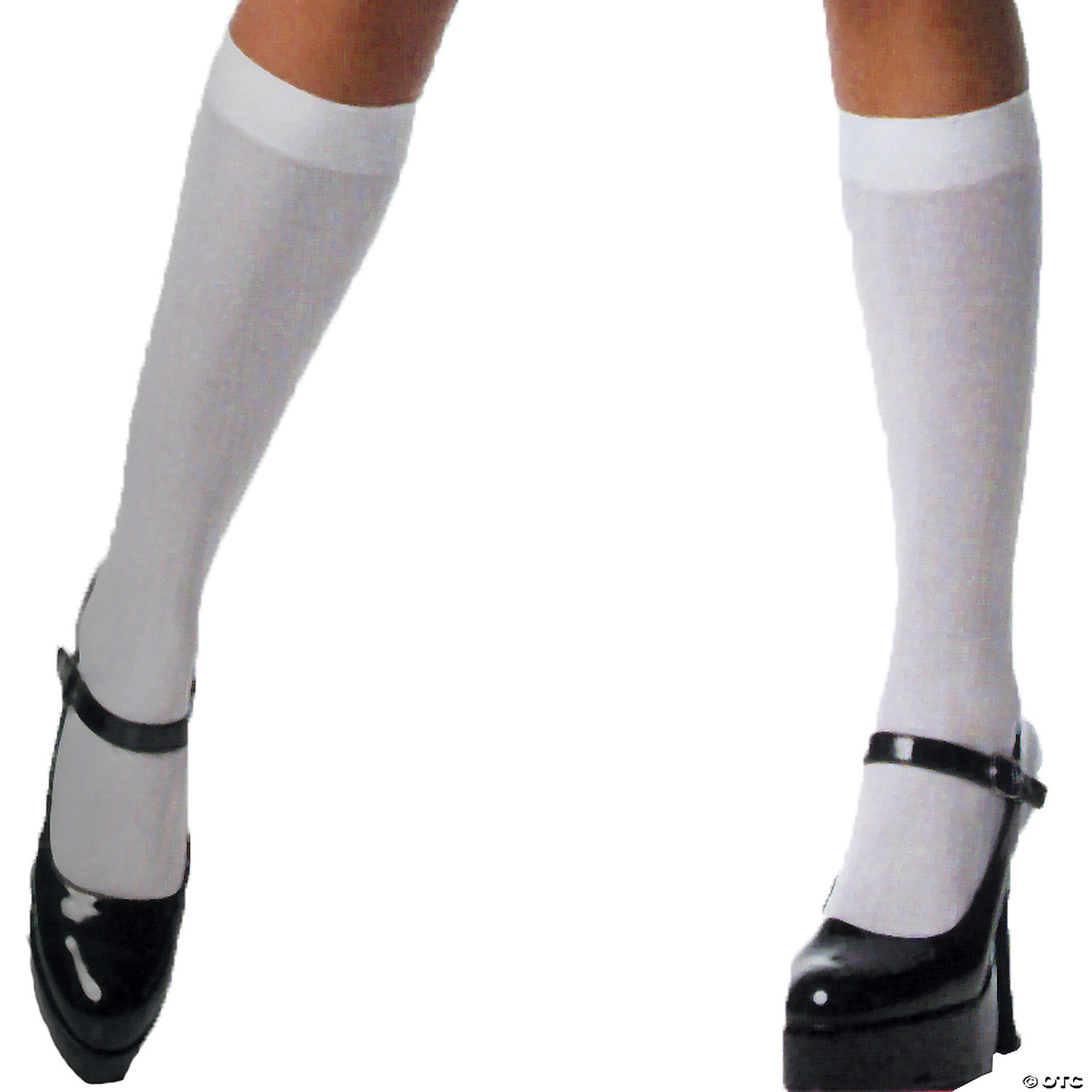 Leg Avenue Women's Knee Highs White Nylon - Standard