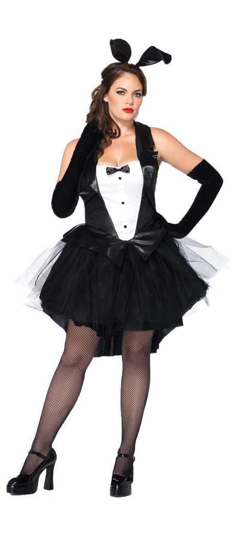 Leg Avenue Women's Bunny Dress Tux Tails Adult 1X Costume - Standard