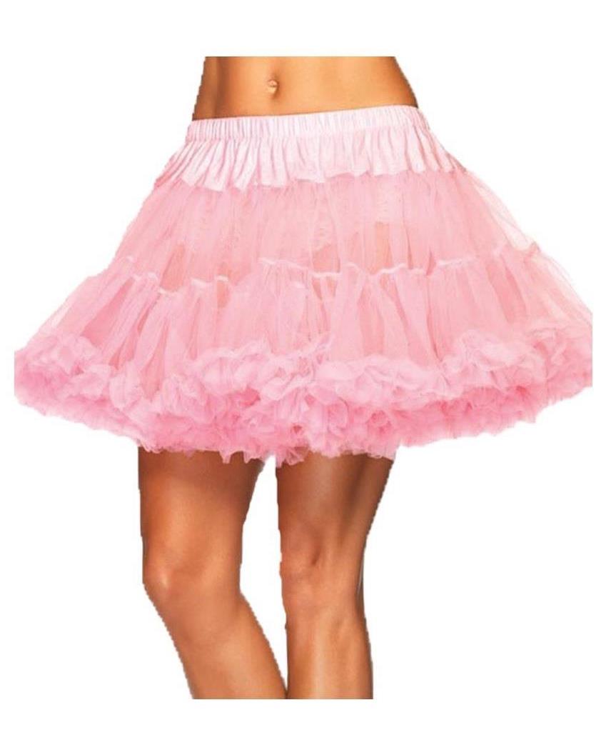 Leg Avenue Women's Petticoat Tulle Layered Pink - Standard