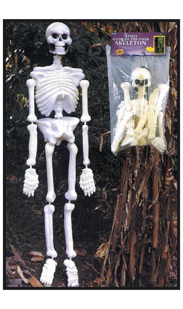Fun World/Holiday Times Skeleton 5 Foot Glow Plastic Decoration - Standard
