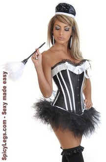 4 PC Sexy French Maid Costume