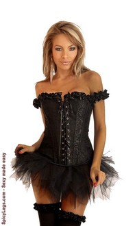 Embroidered Peasant Top Corset and Pettiskirt