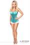 Lavish Deep Mint Green Sweetheart Front Zipper Corset Spicylegs