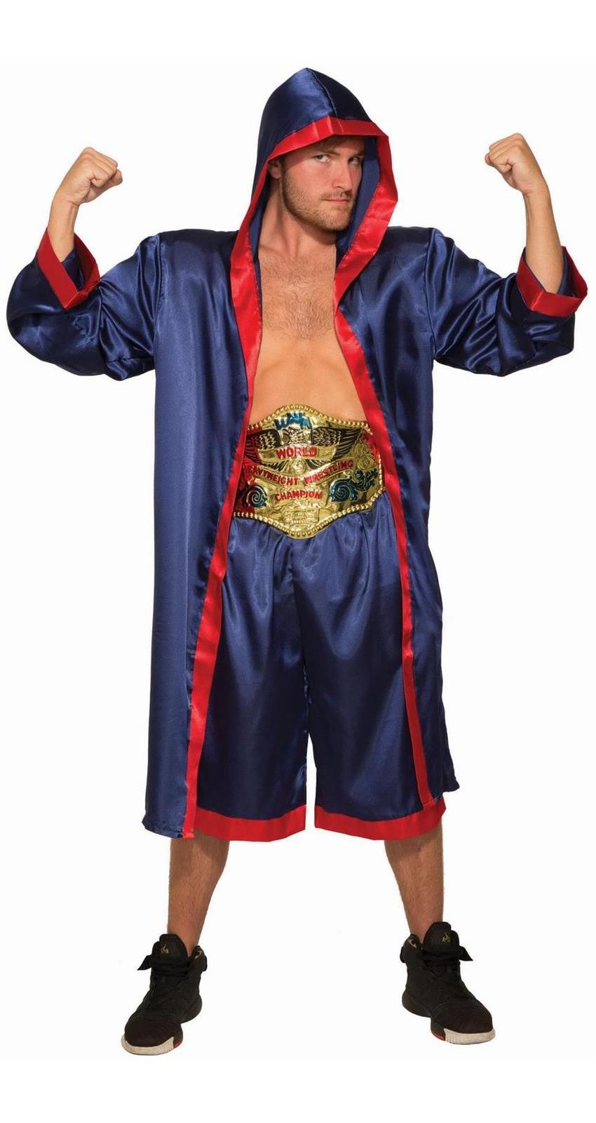 Men'S Blue Boxer Costume