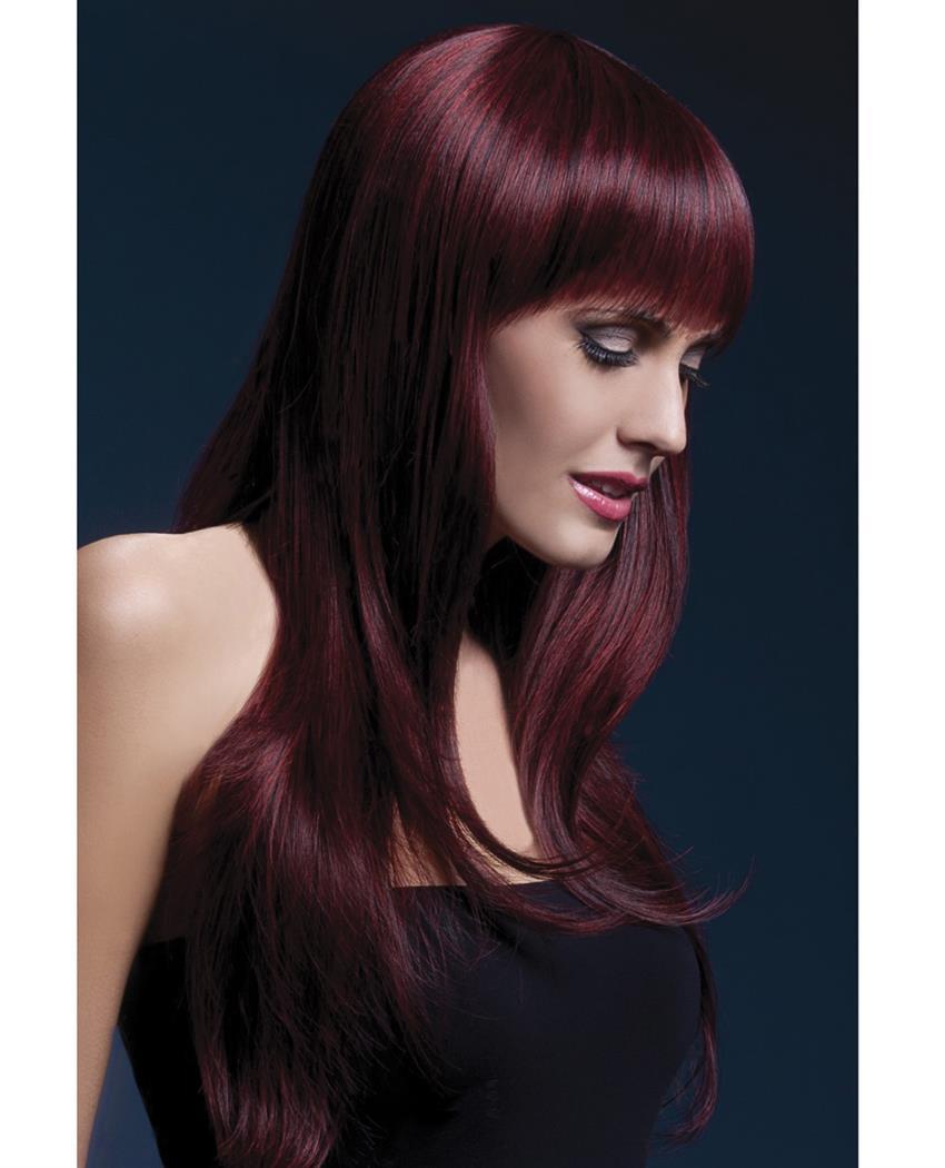 Smiffy The Fever Wig Collection Sienna - Black Cherry - SpicyLegs.com