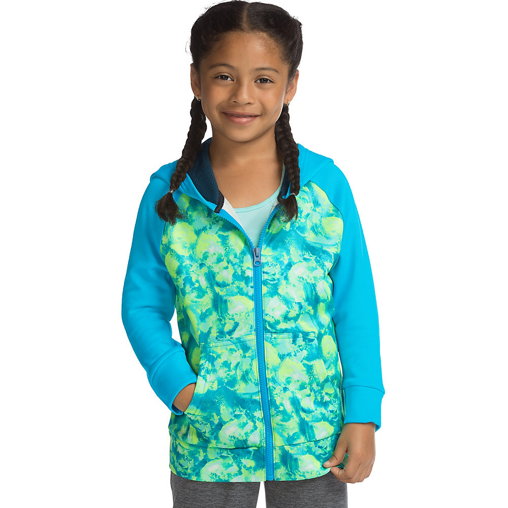 Hanes Sport Girls' Tech Fleece Full Zip Hoodie - SpicyLegs.com