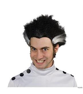 Mad Science Black With White Stripe Wig SpicyLegs